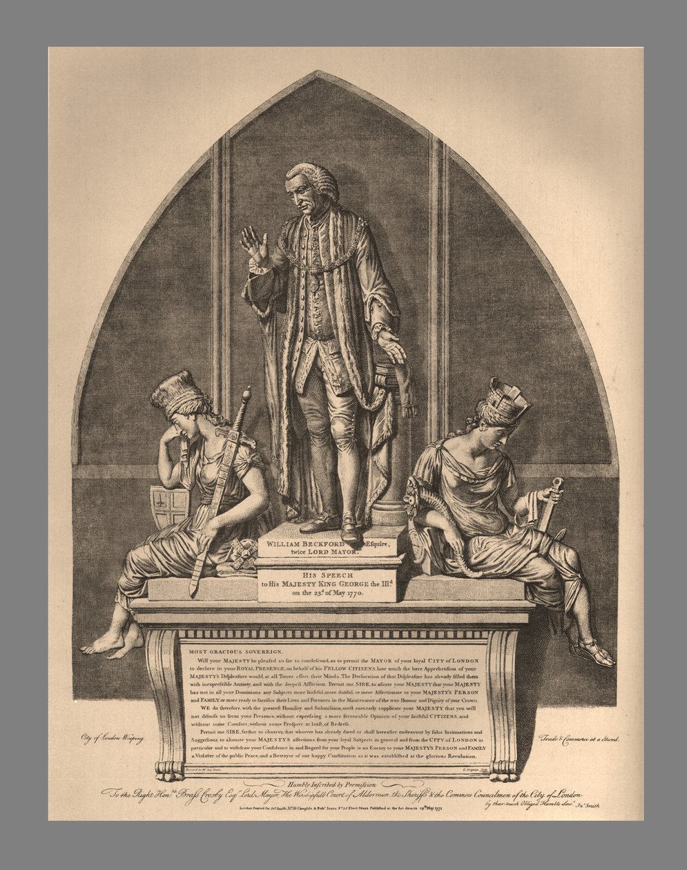 Guild Hall Monument voor William Beckford, 1886 door Unbekannt