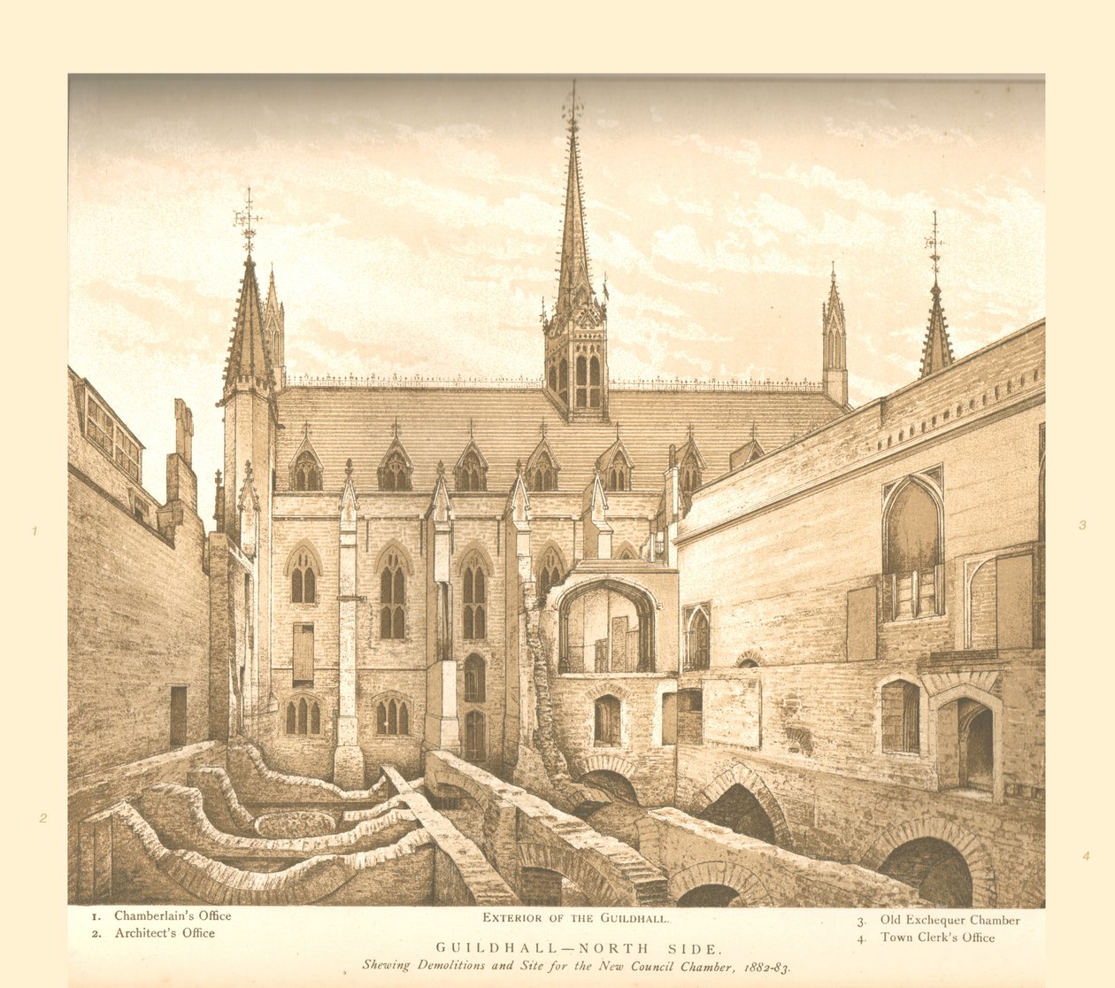 Guildhall Noordzijde, 1882-83, 1886 door Unbekannt