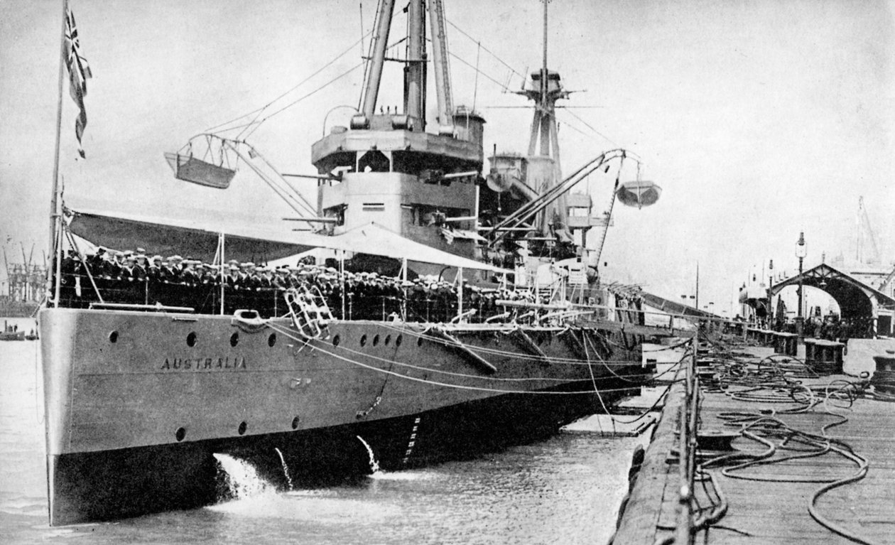 HMAS Australia, Indefatigable klasse slagkruiser, juni 1913 1936 door Unbekannt