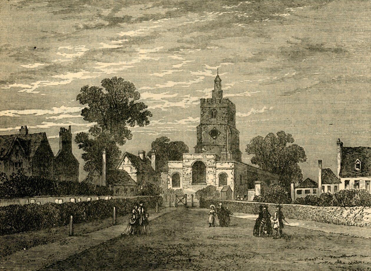 Hackney Kerk, c1876 door Unbekannt