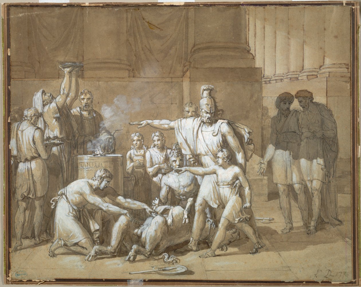 Hannibal zweert eeuwige vijandschap tegen Rome, ca. 1808 door Unbekannt