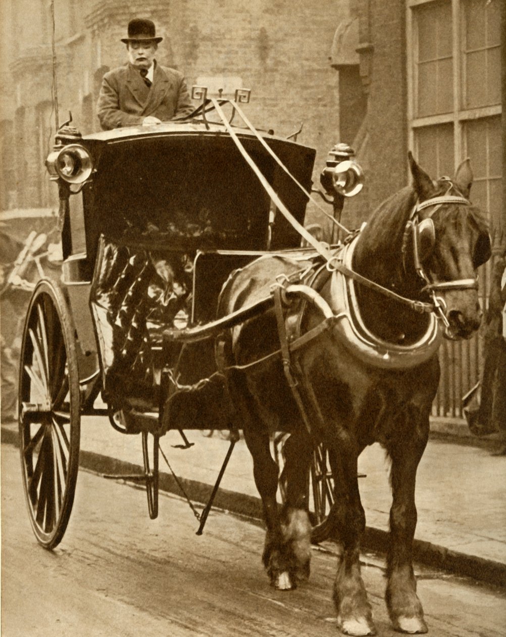 Hansom cab, ca. 1910, 1935 door Unbekannt