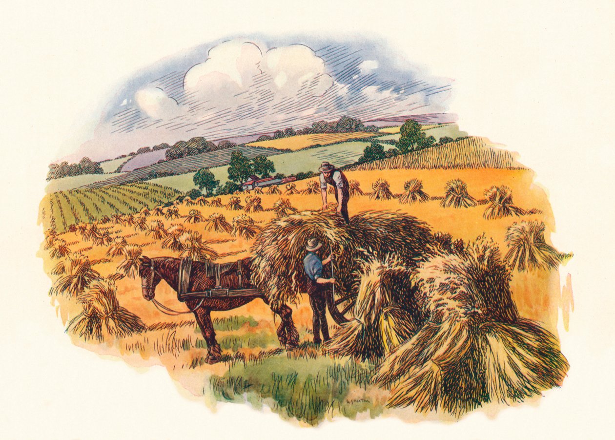 Oogsten in Tolpuddle, 1824 door Unbekannt