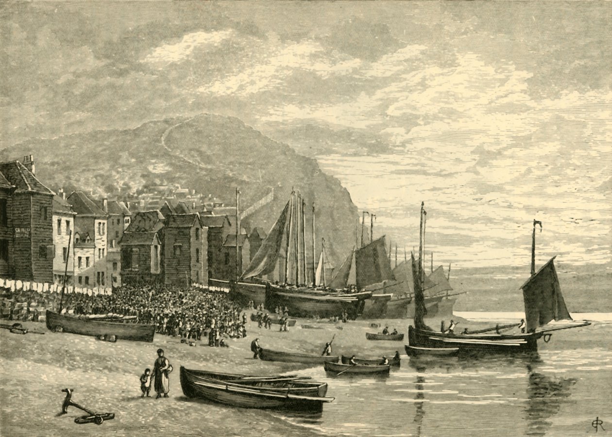 Hastings: De visserswijk, 1898 door Unbekannt