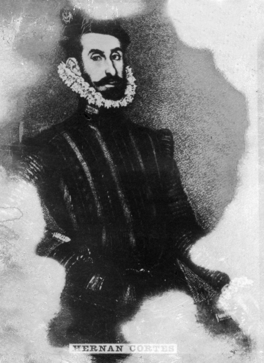 Hernan Cortes, 1485-1547 door Unbekannt