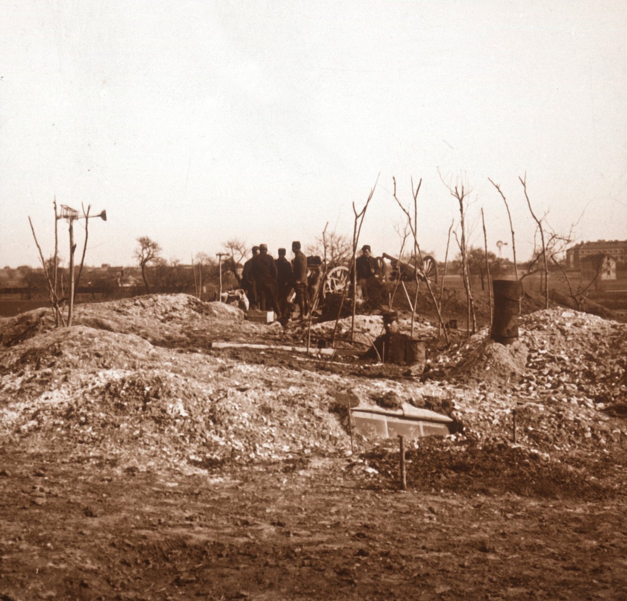Verborgen batterij, c1914-c1918 door Unbekannt