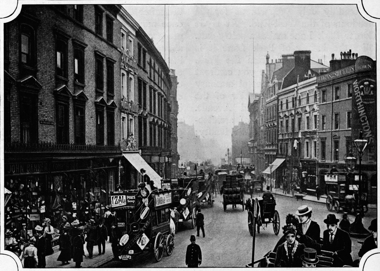 High Street, Kensington, Londen, ca. 1900-1901 door Unbekannt