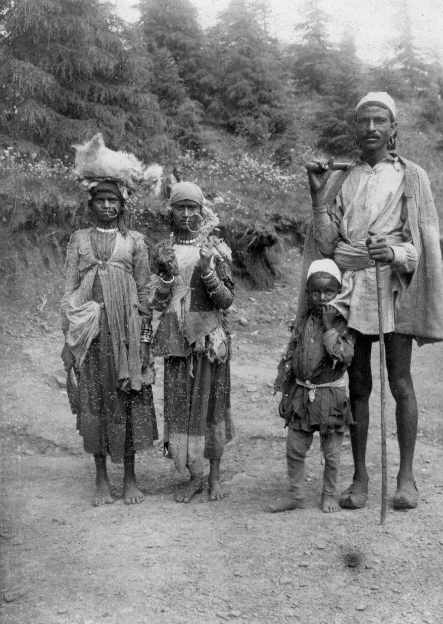 Heuvelstam mensen, Chakrata, 1917 door Unbekannt