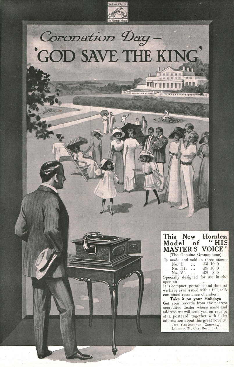 His Masters Voice advertentie door Unbekannt