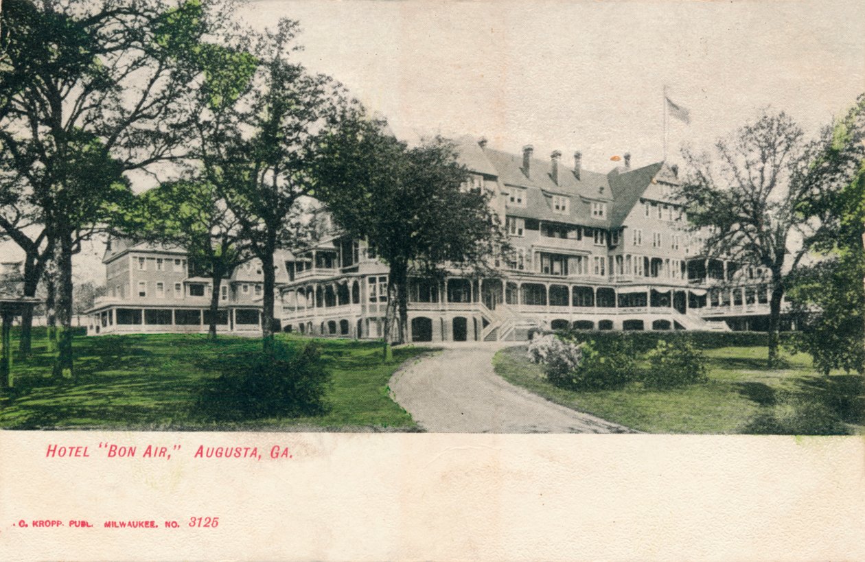 Hotel Bon Air, Augusta, Georgia, ca. 1910 door Unbekannt