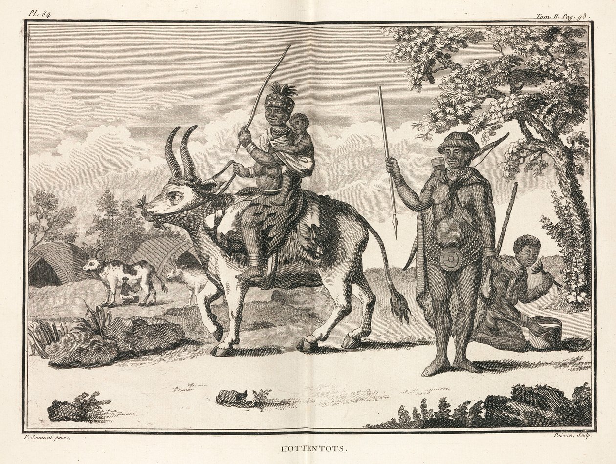 Hottentotten, Afrika door Unbekannt