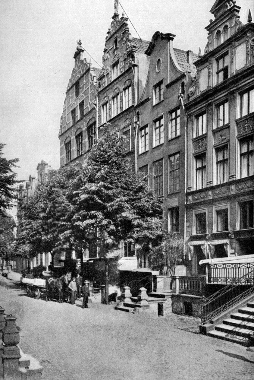 Huizen aan de Brodbankengasse, Danzig, ca. 1922 door Unbekannt