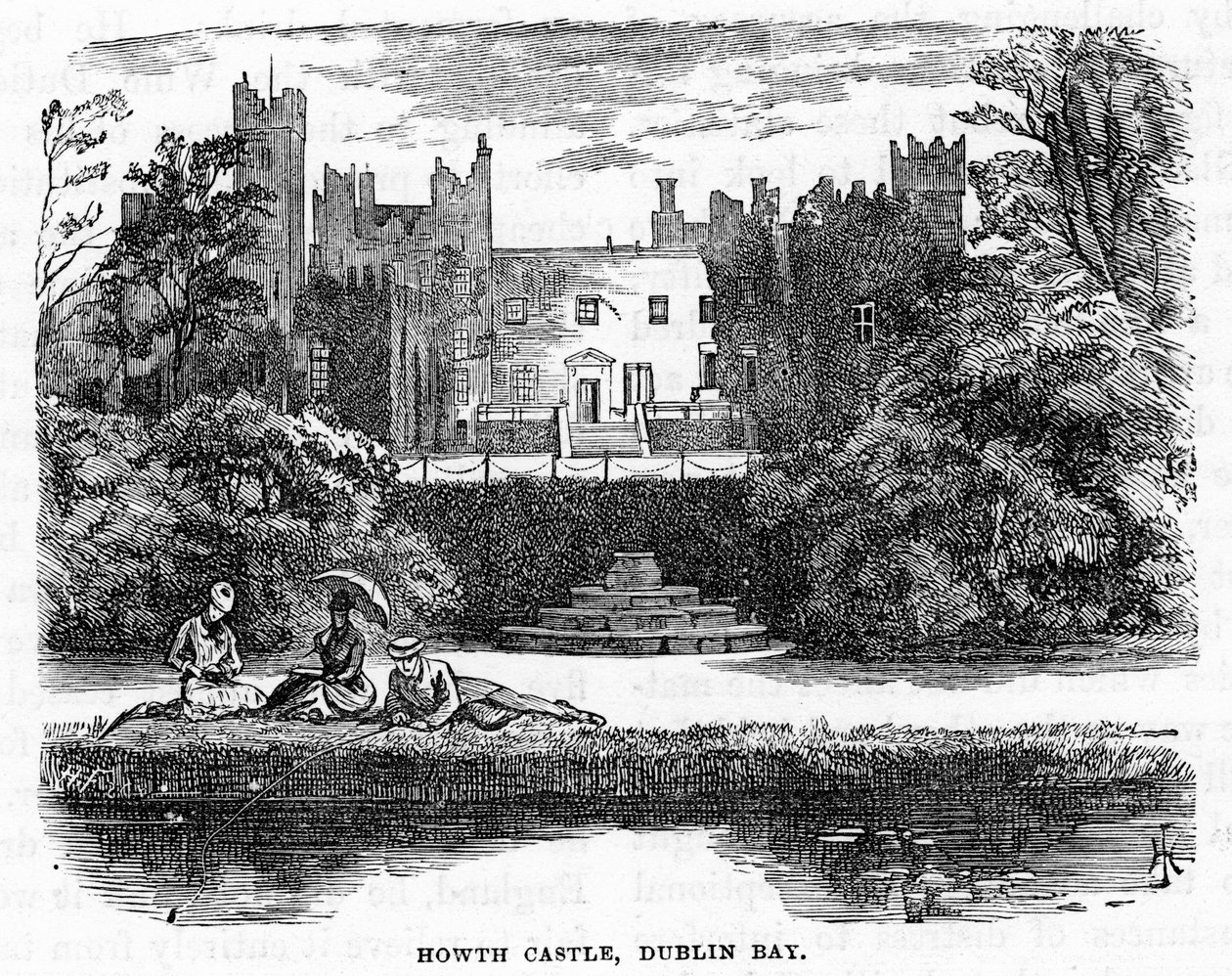 Howth Castle, Dublin Bay, 19e eeuw door Unbekannt