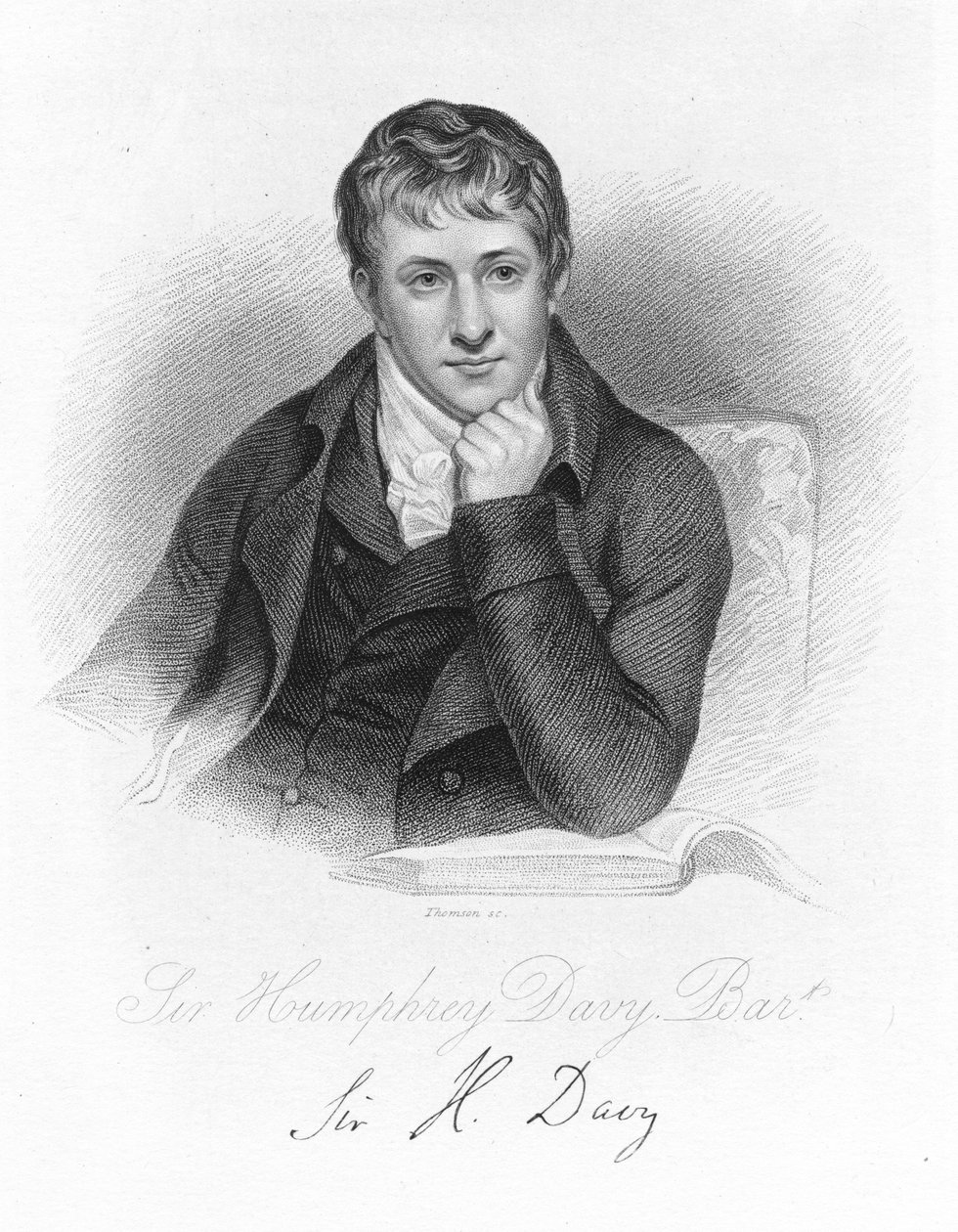 Humphry Davy, Engelse chemicus in 1803, ca. 1870 door Unbekannt