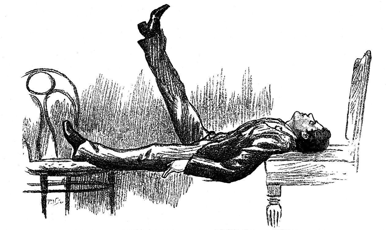 Gehypnotiseerd subject in een staat van katalepsie, 1891 door Unbekannt