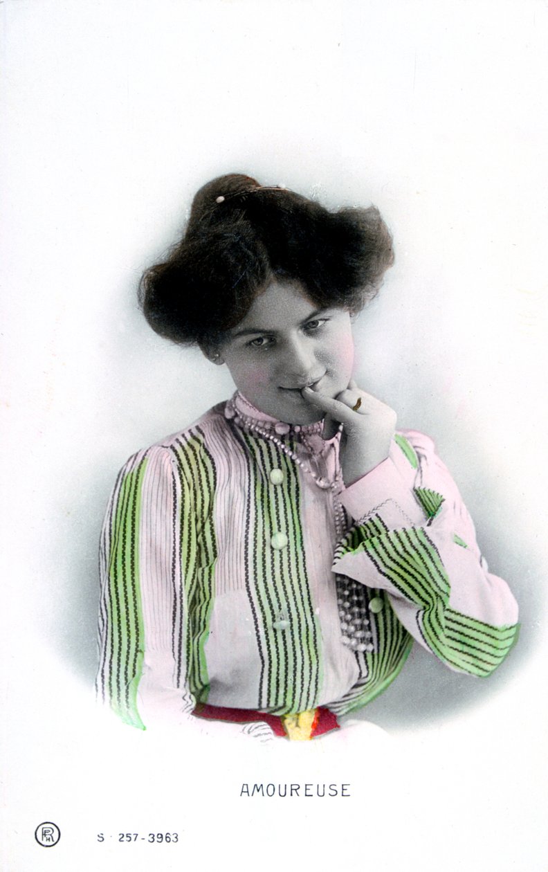 Verliefd, Franse ansichtkaart, ca. 1900 door Unbekannt