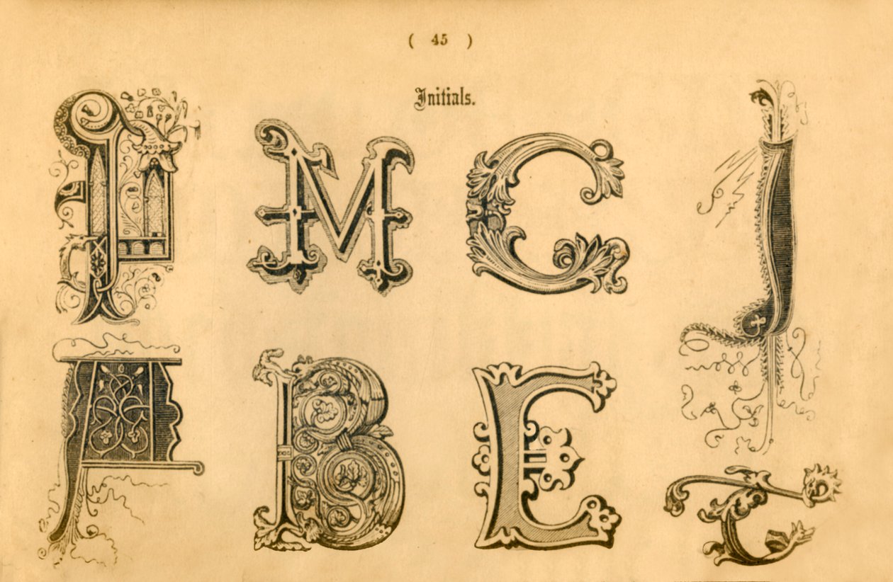 Initialen, 1862 door Unbekannt