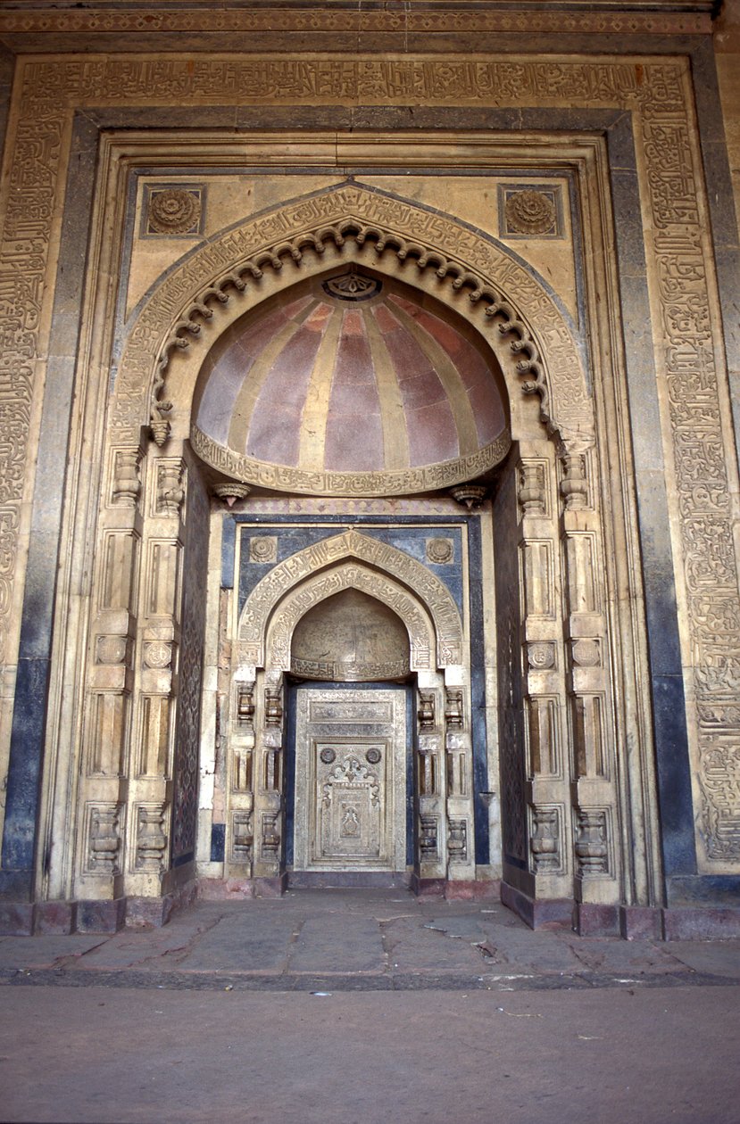 Interieur van de Mughal-moskee, Delhi, India door Unbekannt