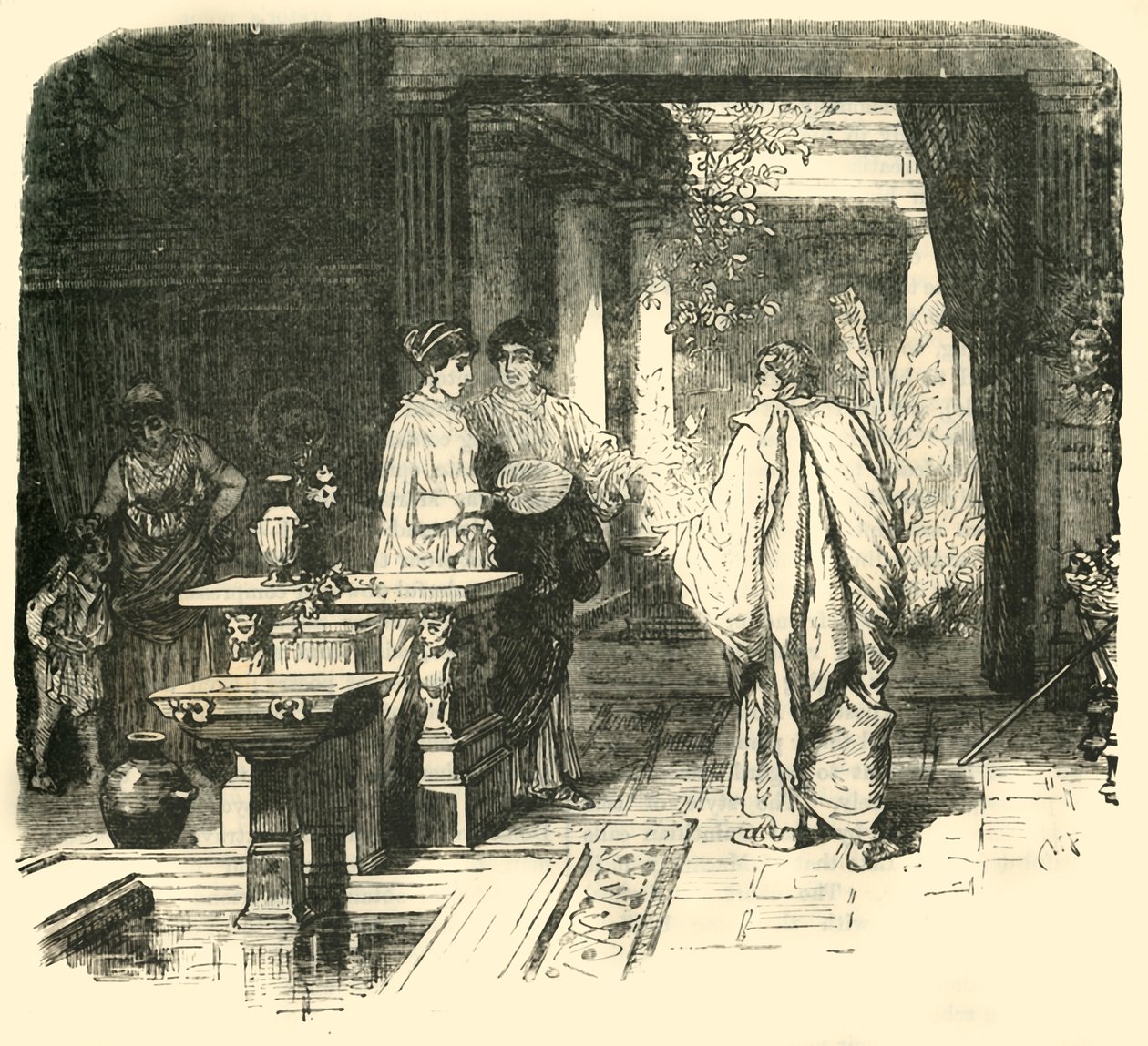 Interieur van een Romeins Huis, 1890 door Unbekannt