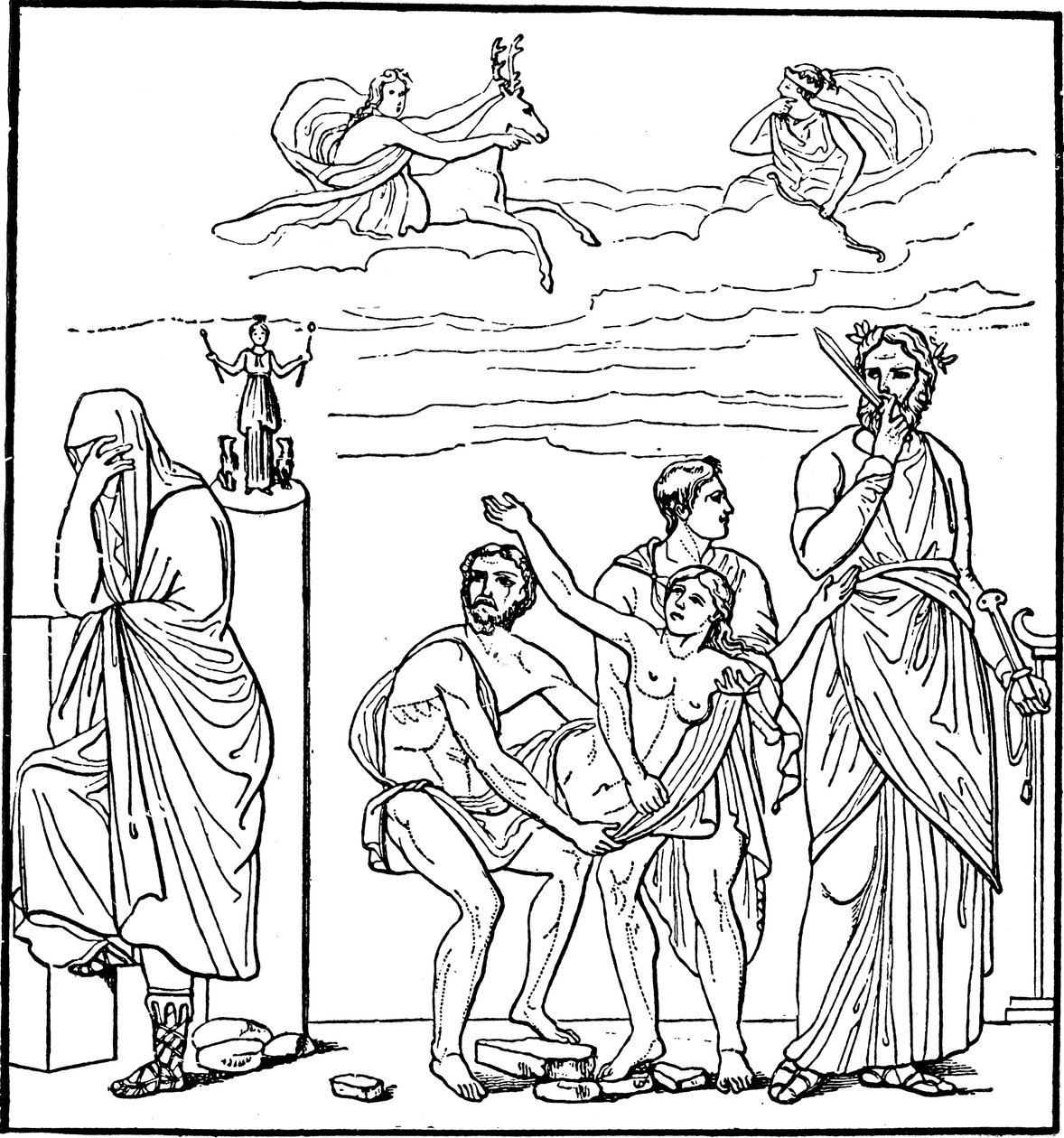 Iphigenia, dochter van Agamemnon, koning van Mycene, ca. 1900 door Unbekannt