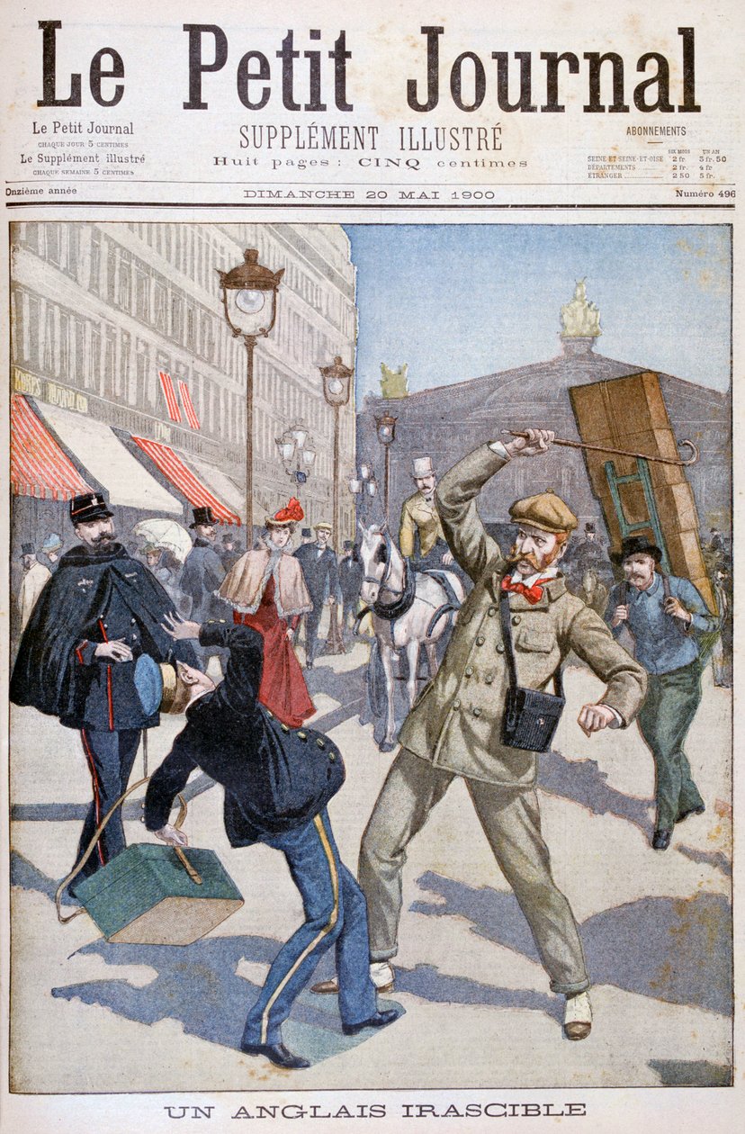 Opvliegende Engelse toerist, Parijs, 1900 door Unbekannt