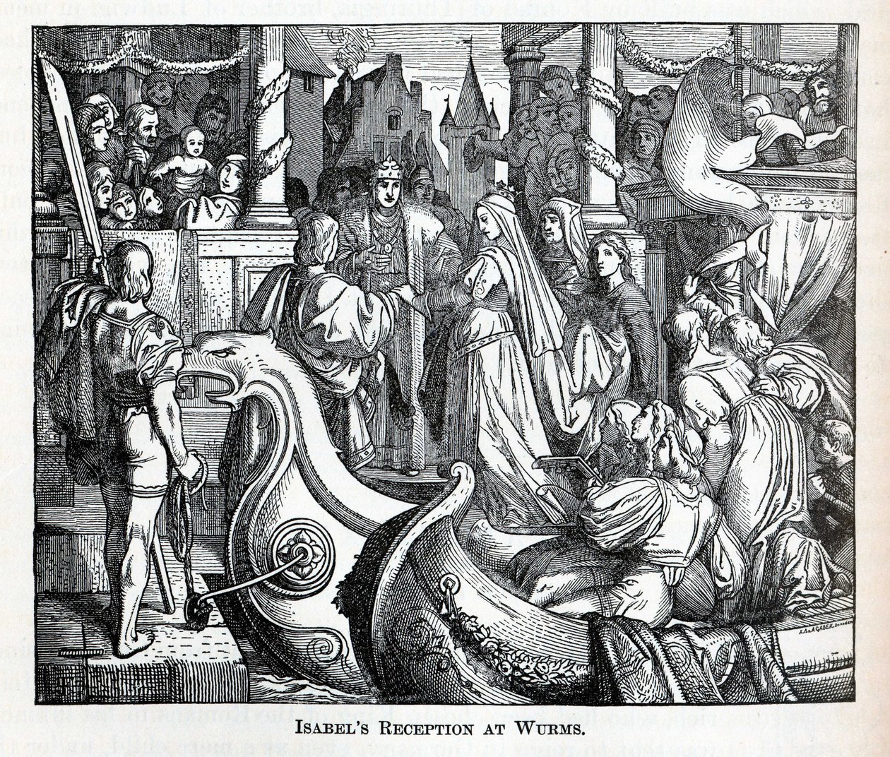Isabels ontvangst in Worms, 1882 door Unbekannt
