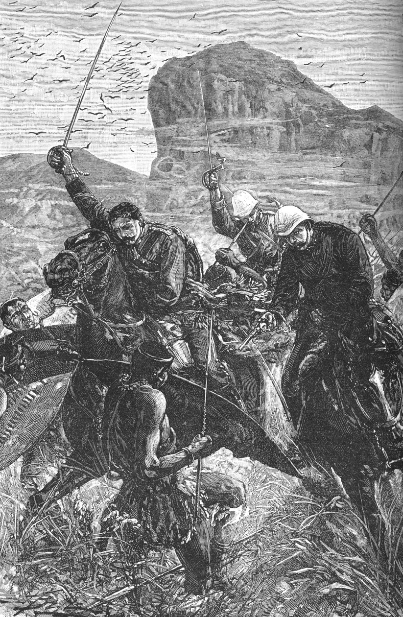 Isandhlwana: De sprint met de kleuren, 1879, c1880 door Unbekannt