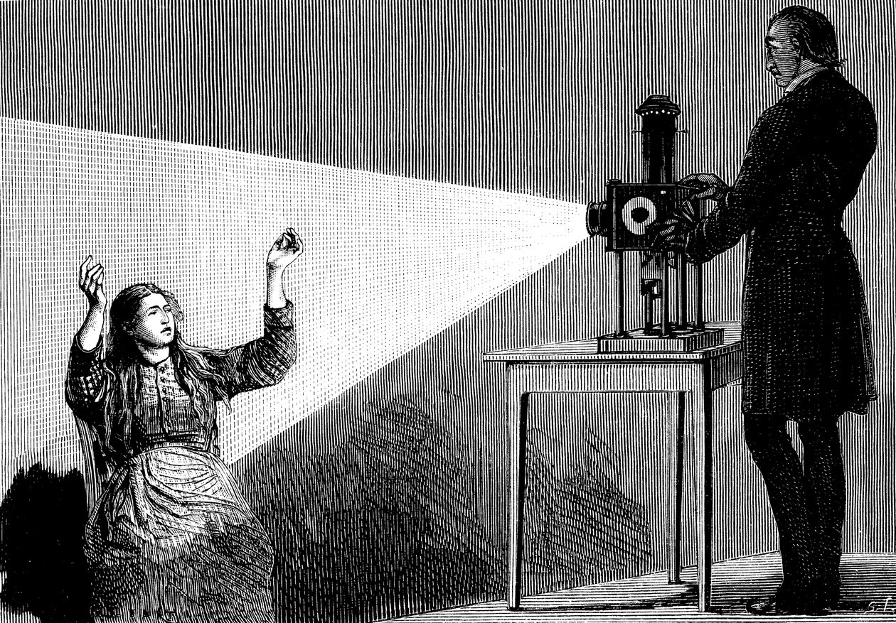 Jean Martin Charcot demonstreert hypnose, 1879 door Unbekannt
