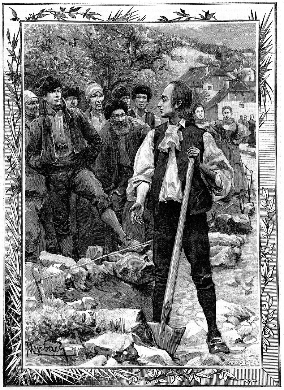 Johann Friedrich Oberlin, Lutherse filantroop, ca. 1800 ca. 1880 door Unbekannt