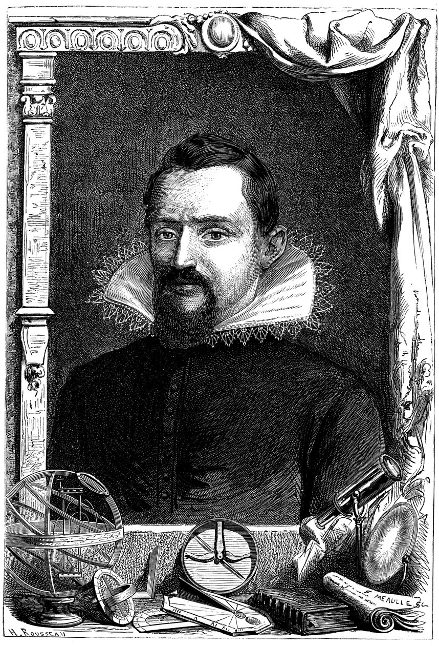 Johannes Kepler, Duitse astronoom, ca. 1600, ca. 1870 door Unbekannt