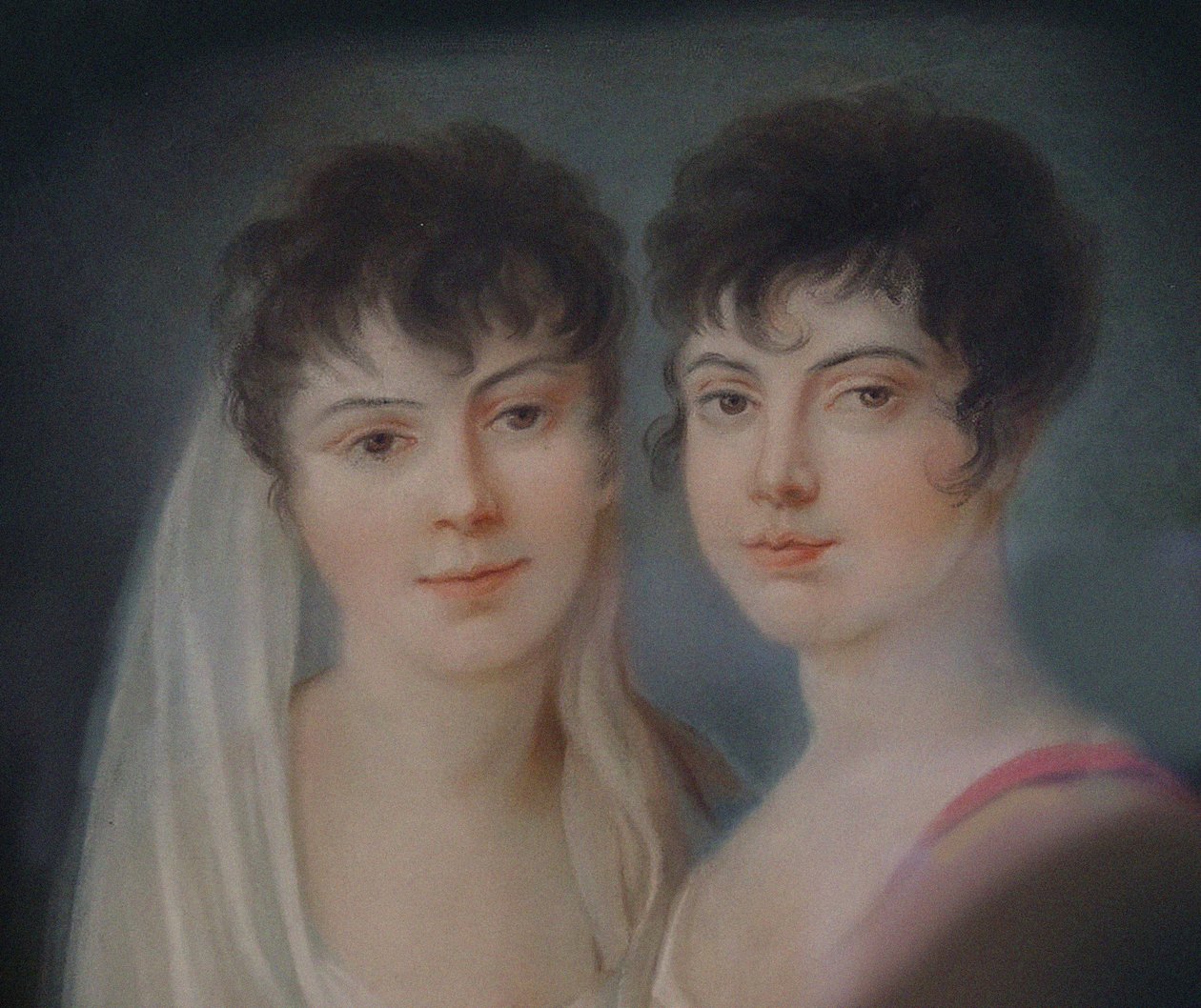 Josephine en Charlotte Brunsvik (detail) door Unbekannt
