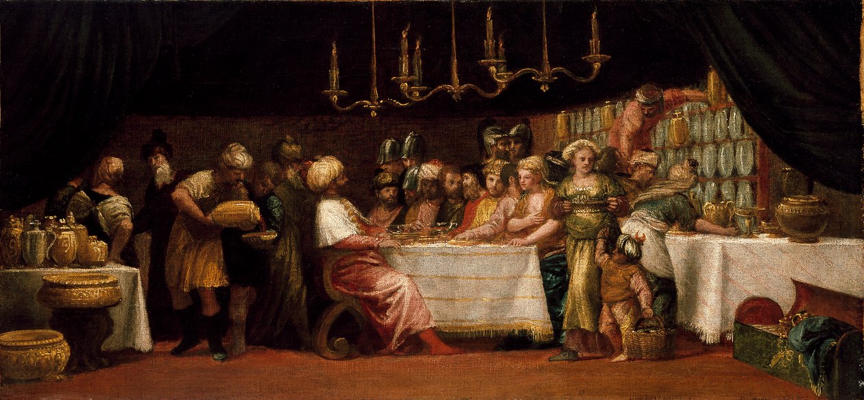 Judith feest met Holofernes, 16e eeuw door Unbekannt