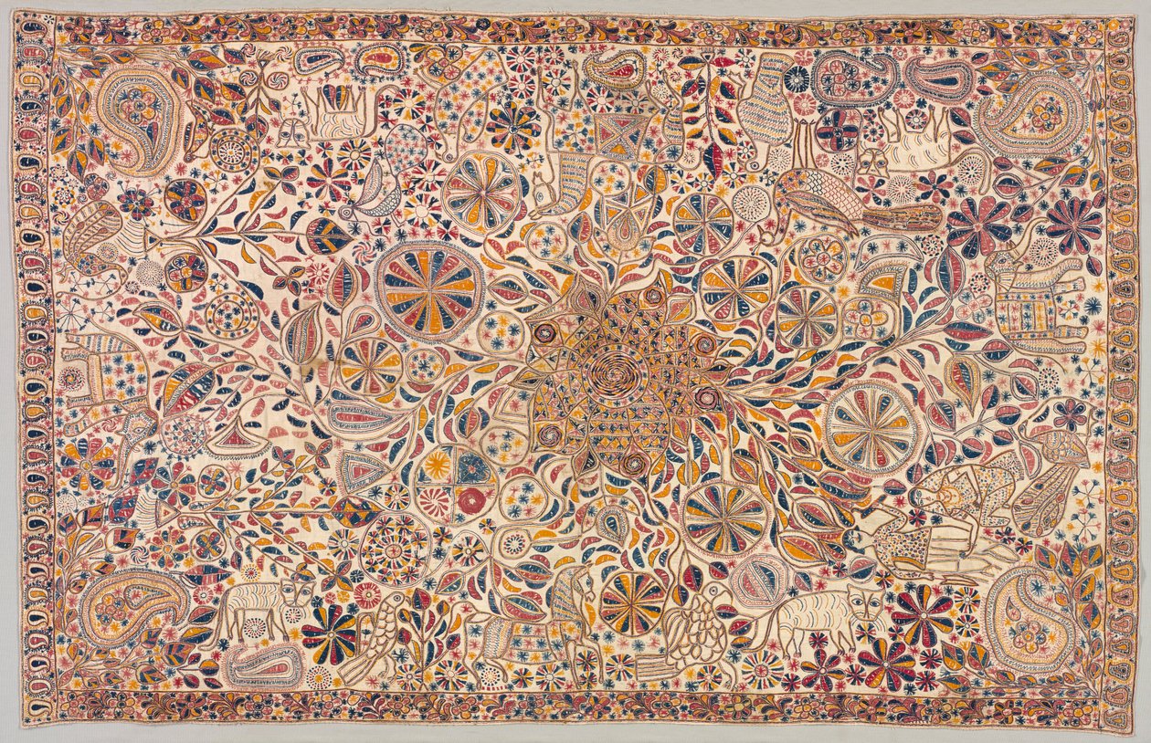 Kantha Ceremonieel Quilt, 1800s door Unbekannt