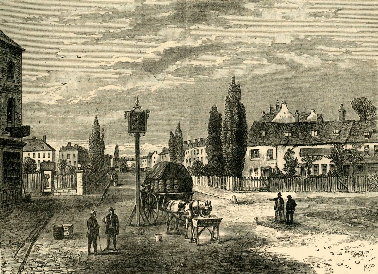 Kennington, vanaf het Groen, 1780, c1878 door Unbekannt