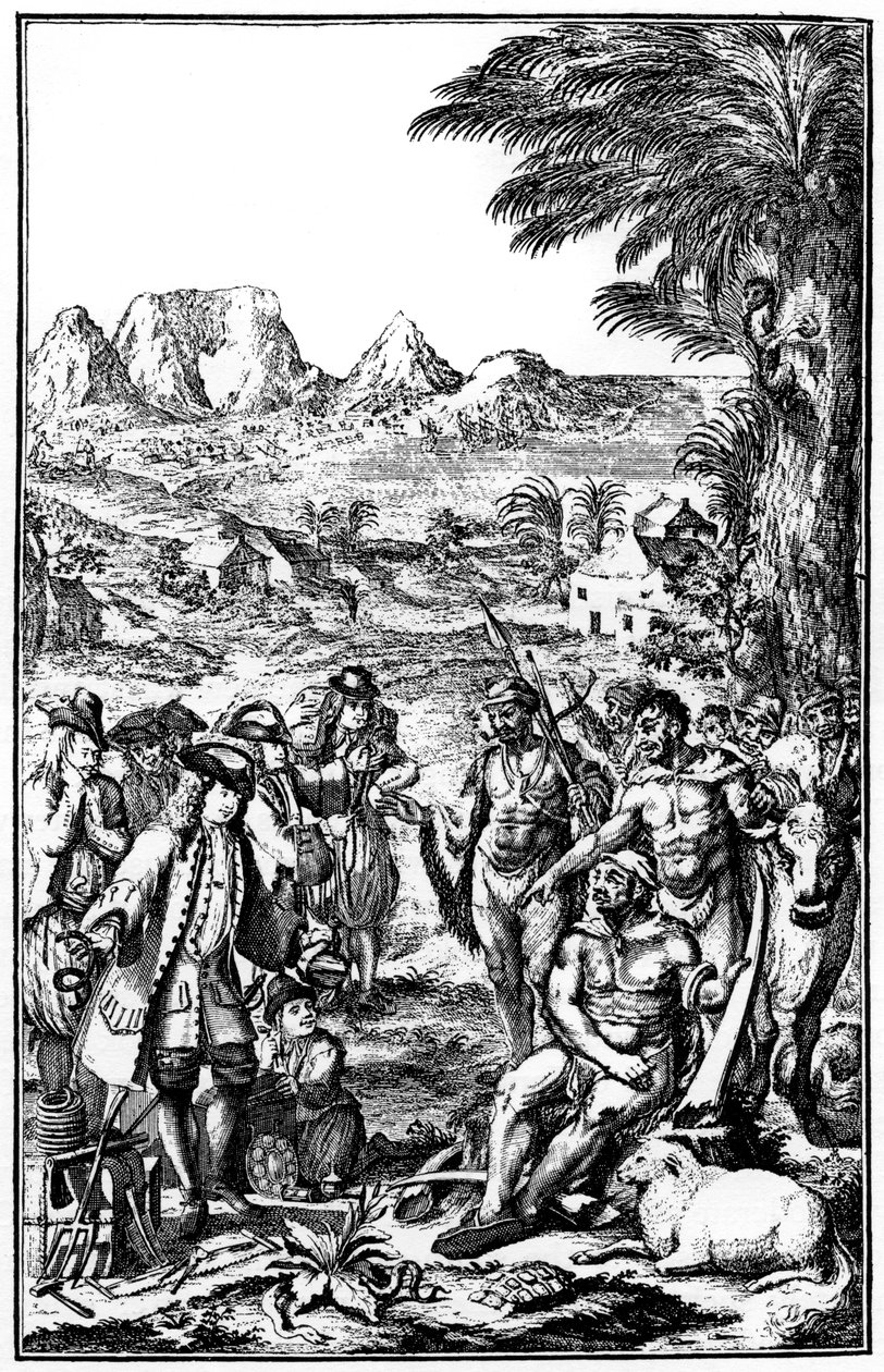 Khoikhois ruilen vee, Zuid-Afrika, 1931 door Unbekannt