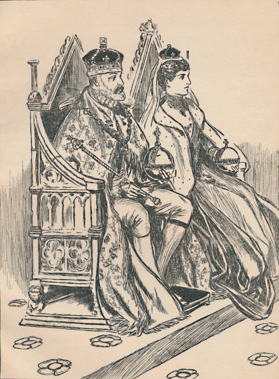 Koning Edward VII en Koningin Alexandra, ca. 1907 door Unbekannt