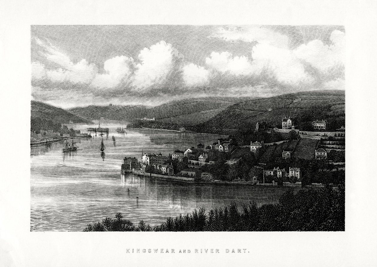Kingswear en de rivier Dart, Zuid-Devon, 1896 door Unbekannt