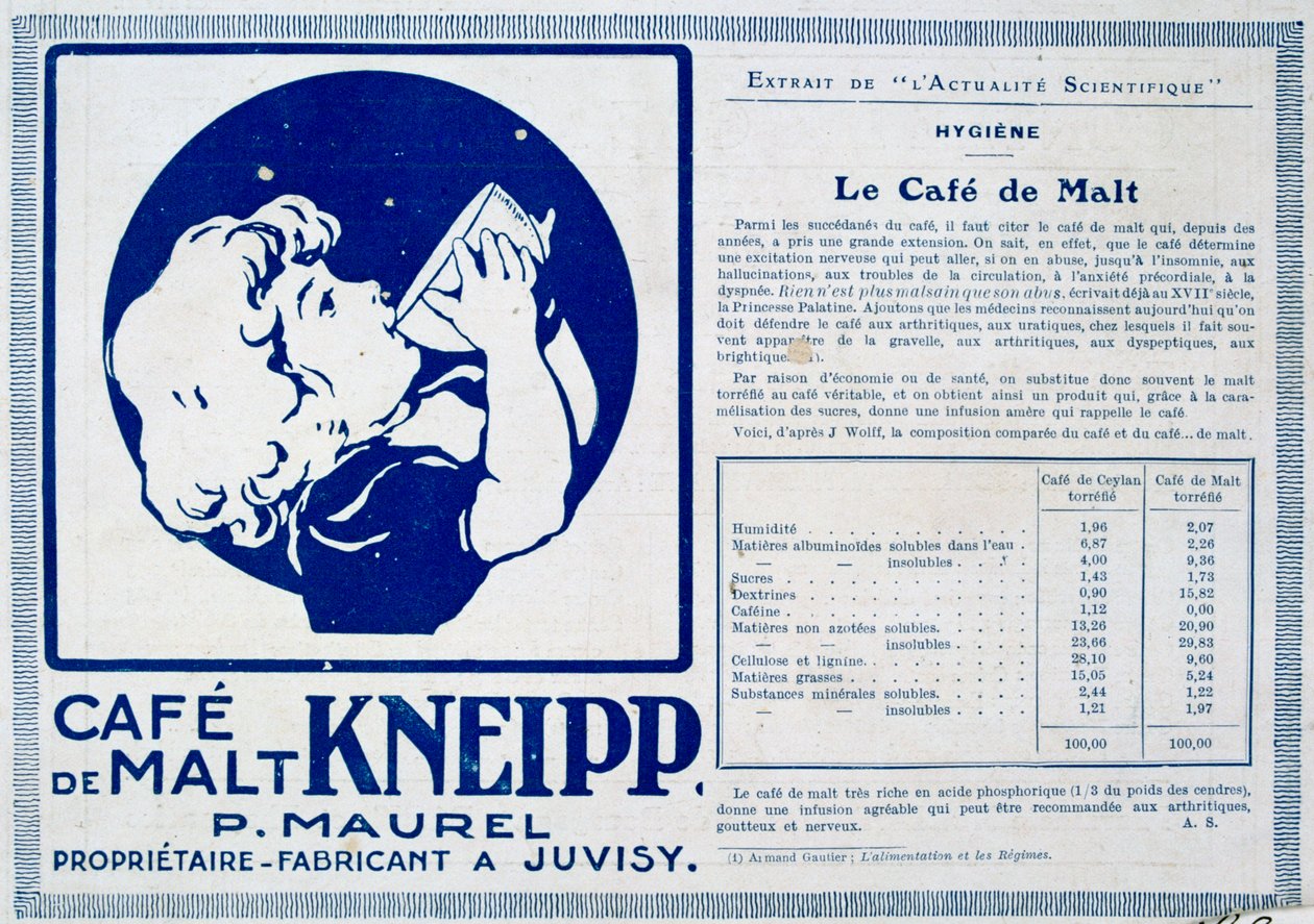 Kneipp Café de Malt, advertentie door Unbekannt
