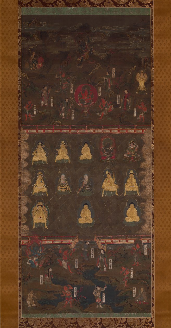 Kumano Heiligdom Mandala, begin 14e eeuw door Unbekannt