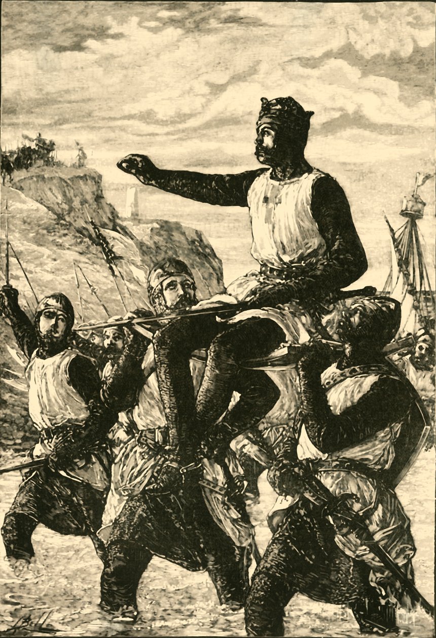 Landing van Roger Guiscard in Sicilië, 1057 door Unbekannt
