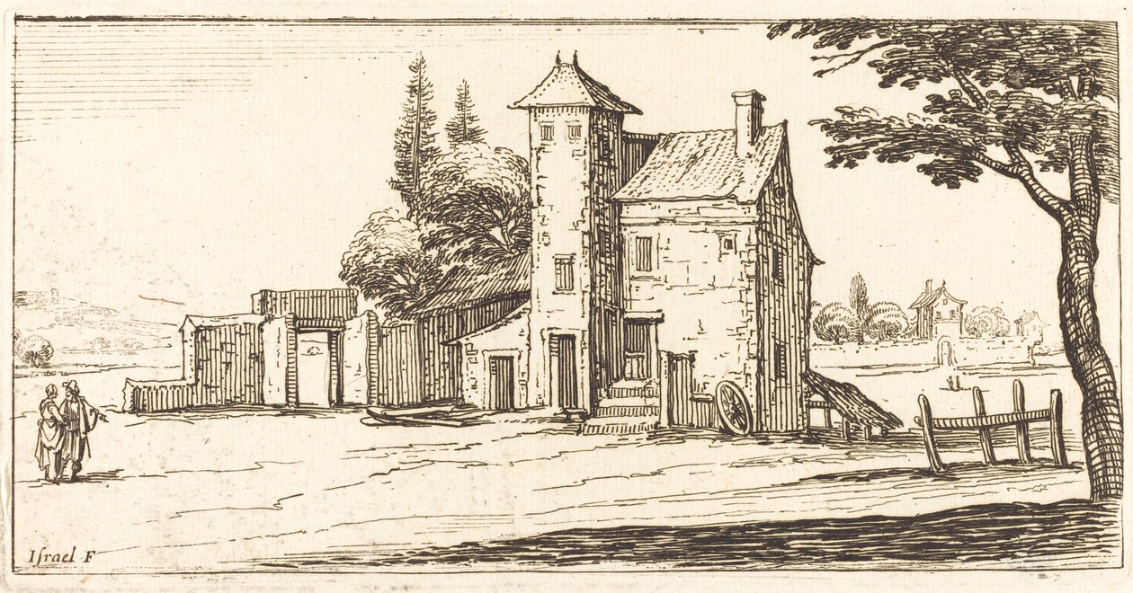 Landschap, in of na 1635 door Unbekannt