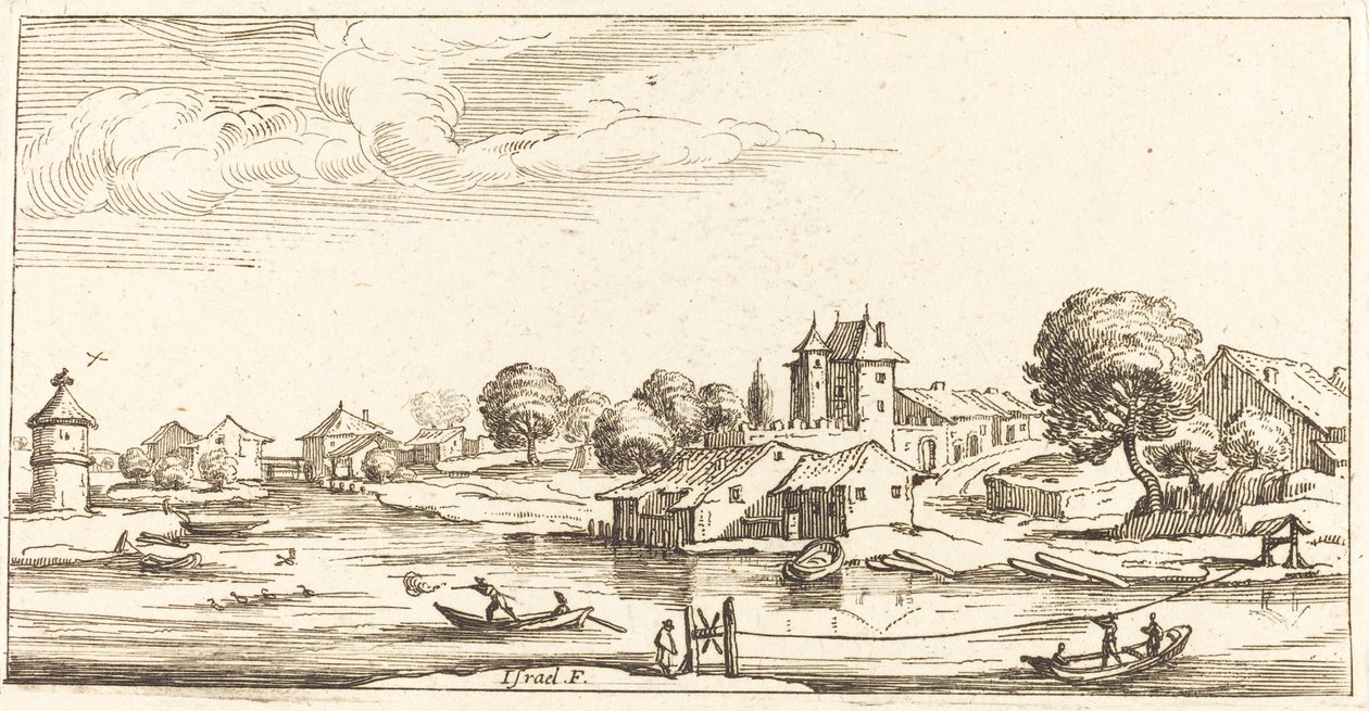 Landschap, in of na 1635 door Unbekannt