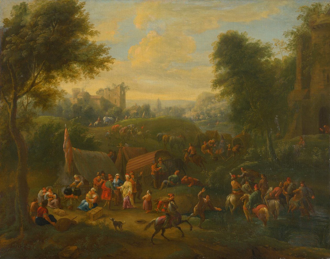 Landschap met Figurale Staffage door Unbekannt