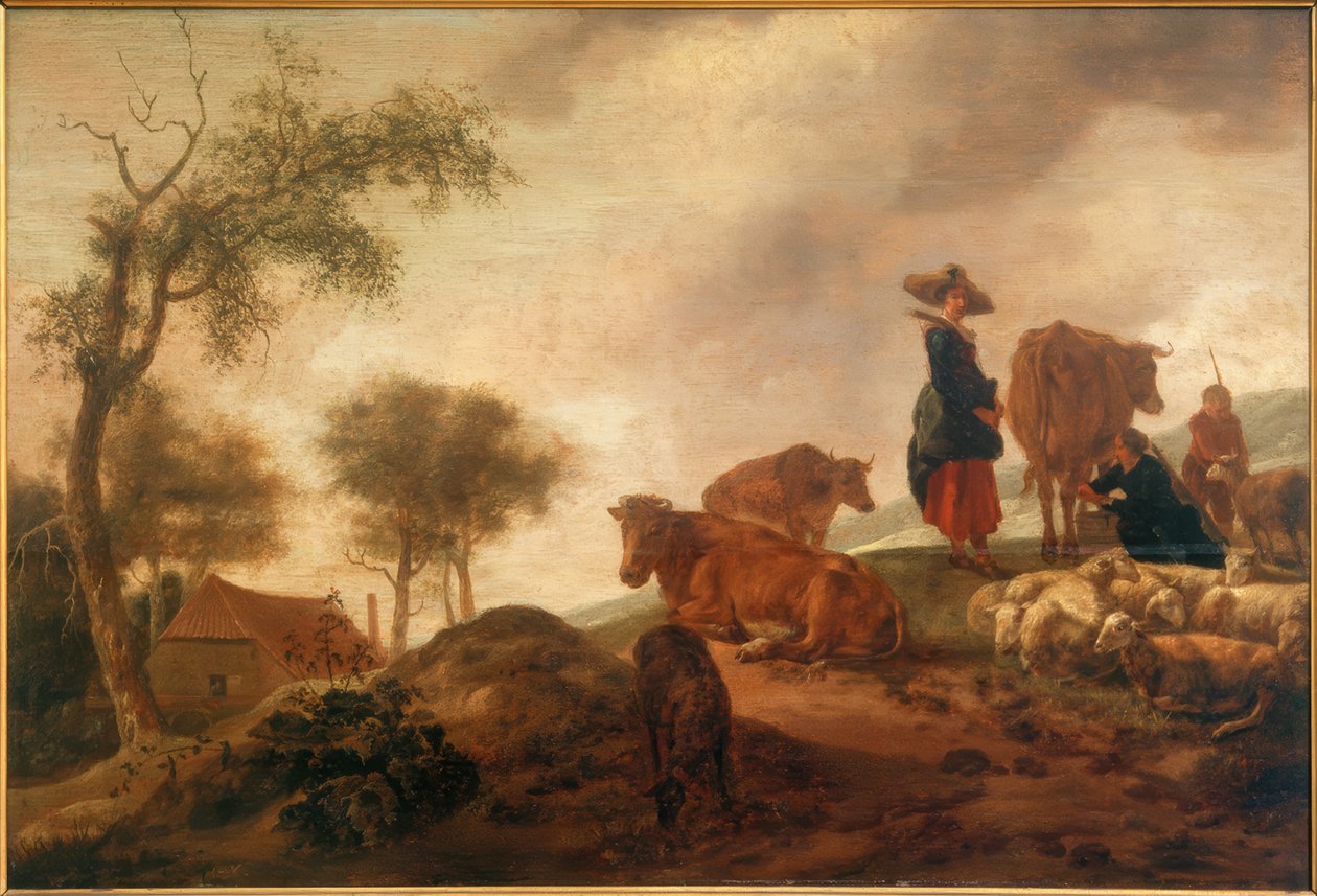 Landschap met herders door Unbekannt
