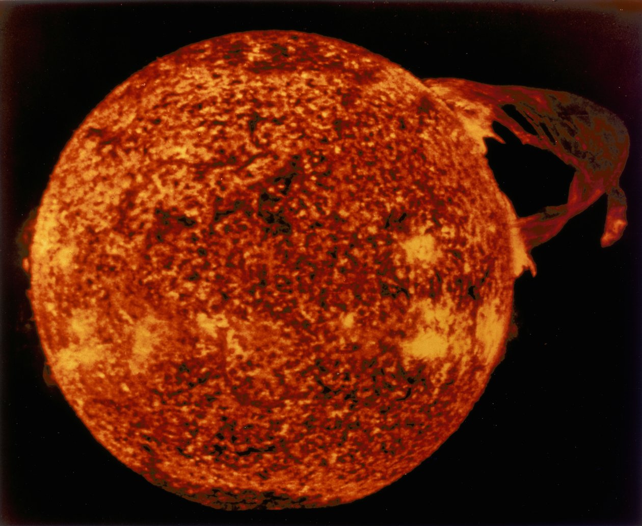Grote zonnevlam in extreem ultraviolet licht, 1973 door Unbekannt