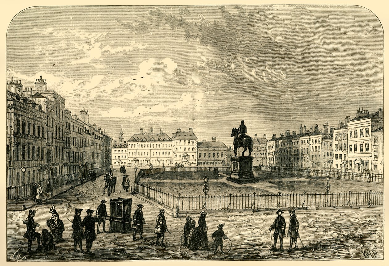 Leicester Square, circa 1750, 1881 door Unbekannt