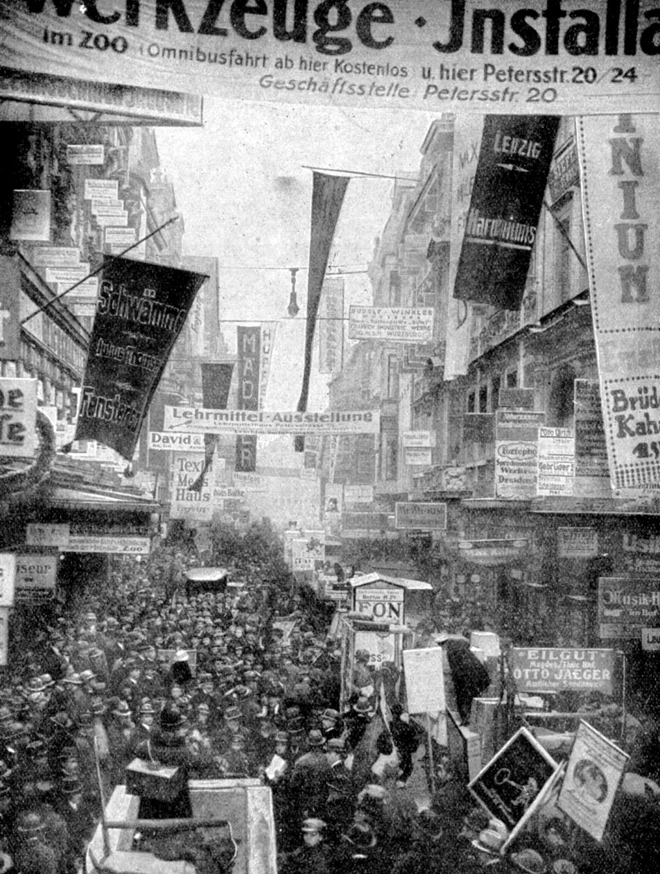 Leipzigs grote reclameparade, Leipzig, Duitsland, 1922 door Unbekannt