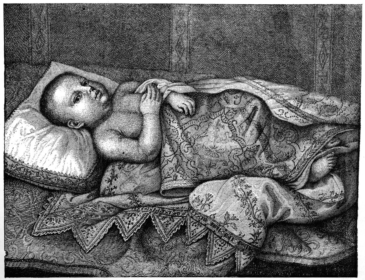 Leopoldo de Medici 1617-1675 in zijn wieg, 1882 door Unbekannt