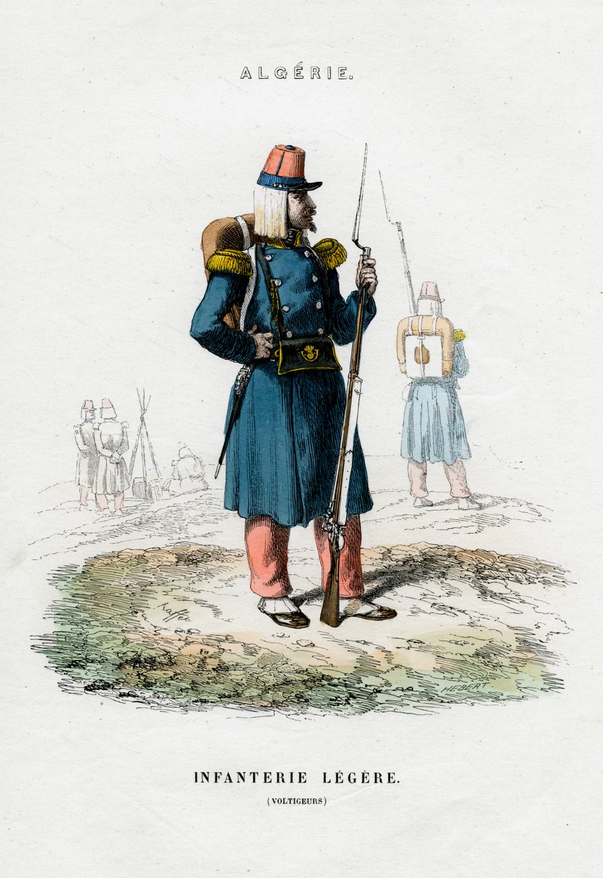 Lichte infanterie, Frans leger in Algerije door Unbekannt