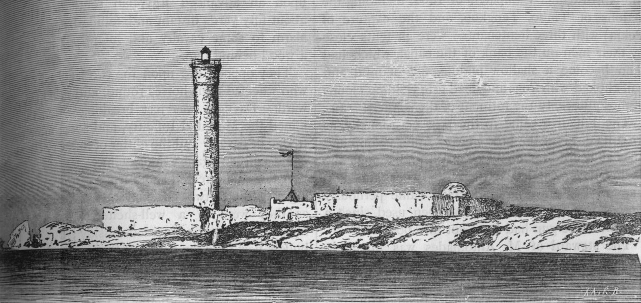 Vuurtoren op het eiland Paros, Alexandrië, ca. 1882 door Unbekannt
